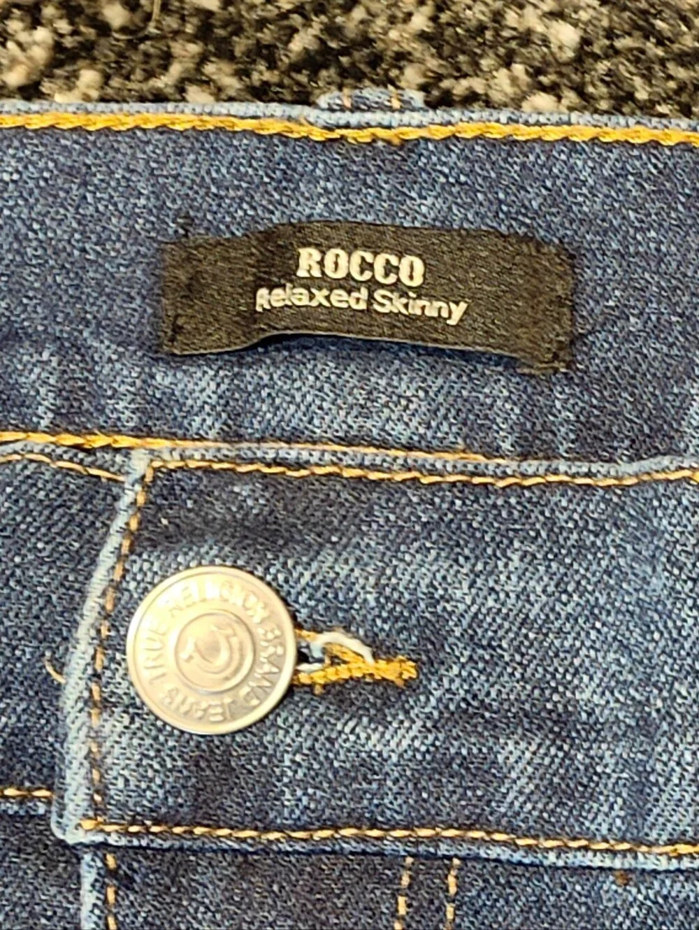 True Religion Men's Relaxed Slim Fit Blue Jeans Rocco 38x34